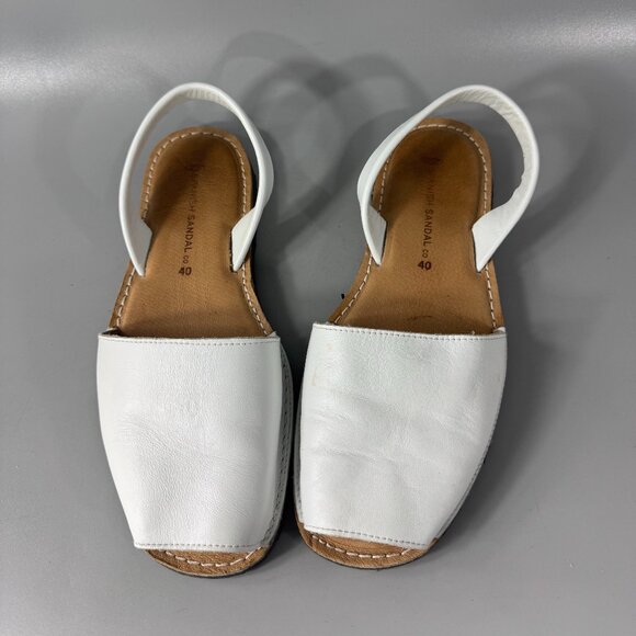 Spanish Sandal Co. Classic White Sandals, Size 40 (US 9.5) - Picture 5 of 14